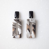 Matte : Black & Beige rectangle donuts