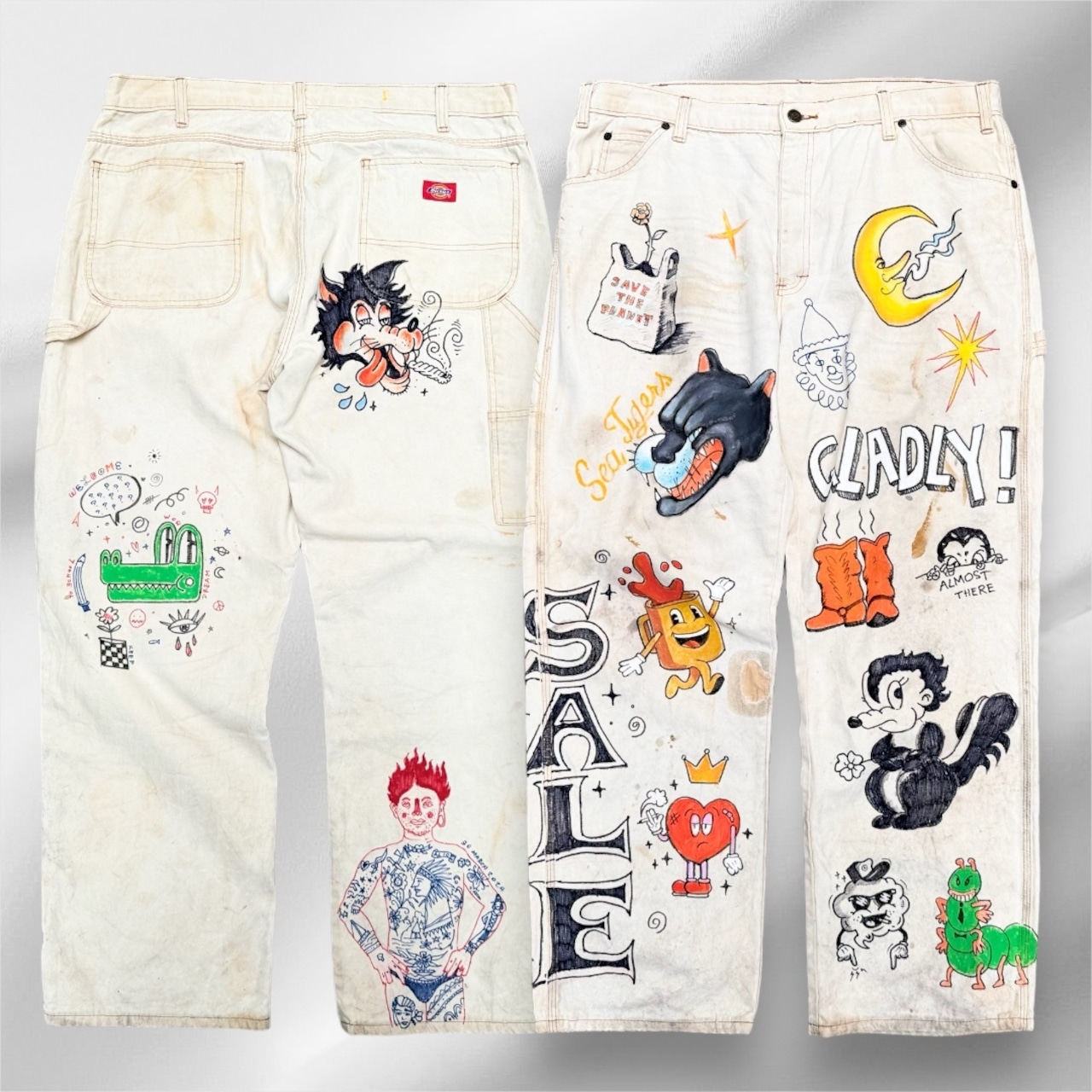 vintage memorial hand paint pants 【公式通販】
