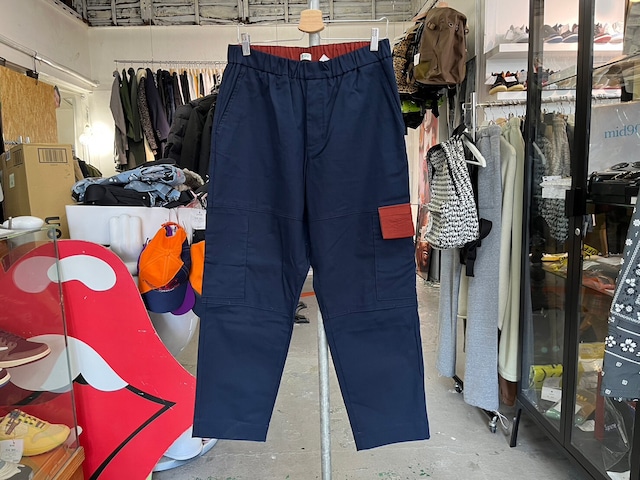 KENZO TAPERED CROPPED CARGO PANT NAVY 50 93068