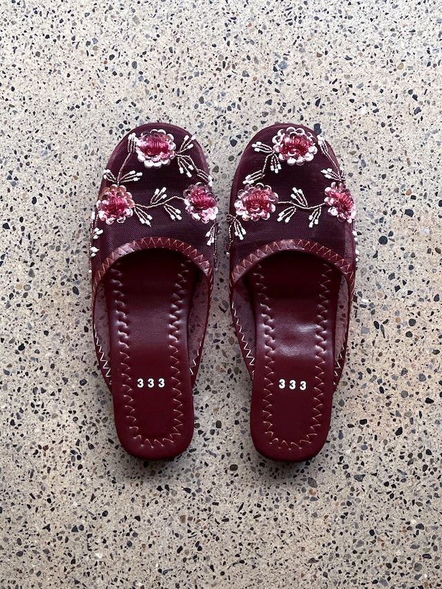 Mesh sandals（Burgundy）