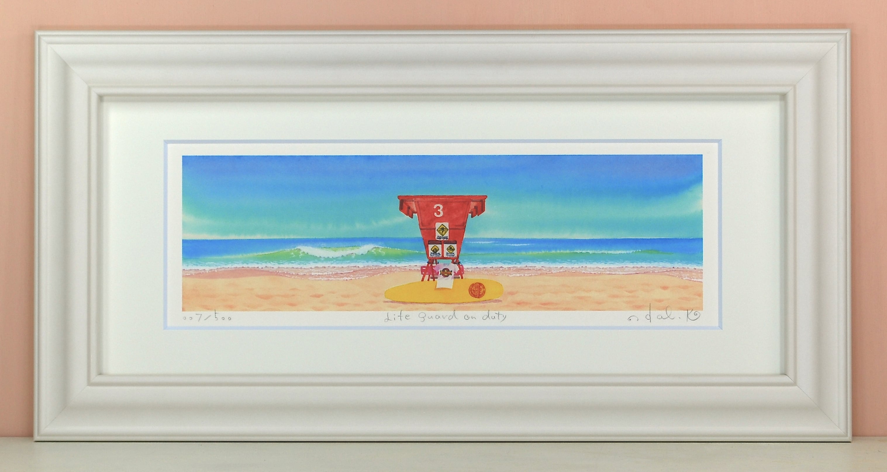 栗乃木ハルミ「life guard on duty」 iタイプ 絵画・ 額入りアート