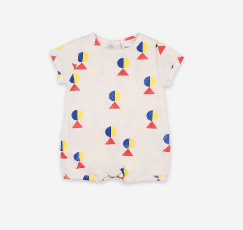 SALE!!【Bobo Choses】ボボショーズ　Geometric All Over Playsuit　海外子供服　ロンパース