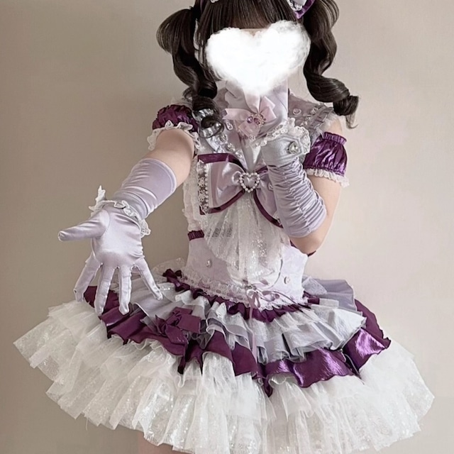 アイドル衣装 きらめきハートビジューのアイドルカフス ふんわりレース 予約商品｜3月28日まで｜SEASONZ