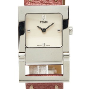 フェンディ オロロジ 腕時計 5200L クオーツ ベージュ文字盤 ステンレススチール レザー レディース FENDI 【中古】