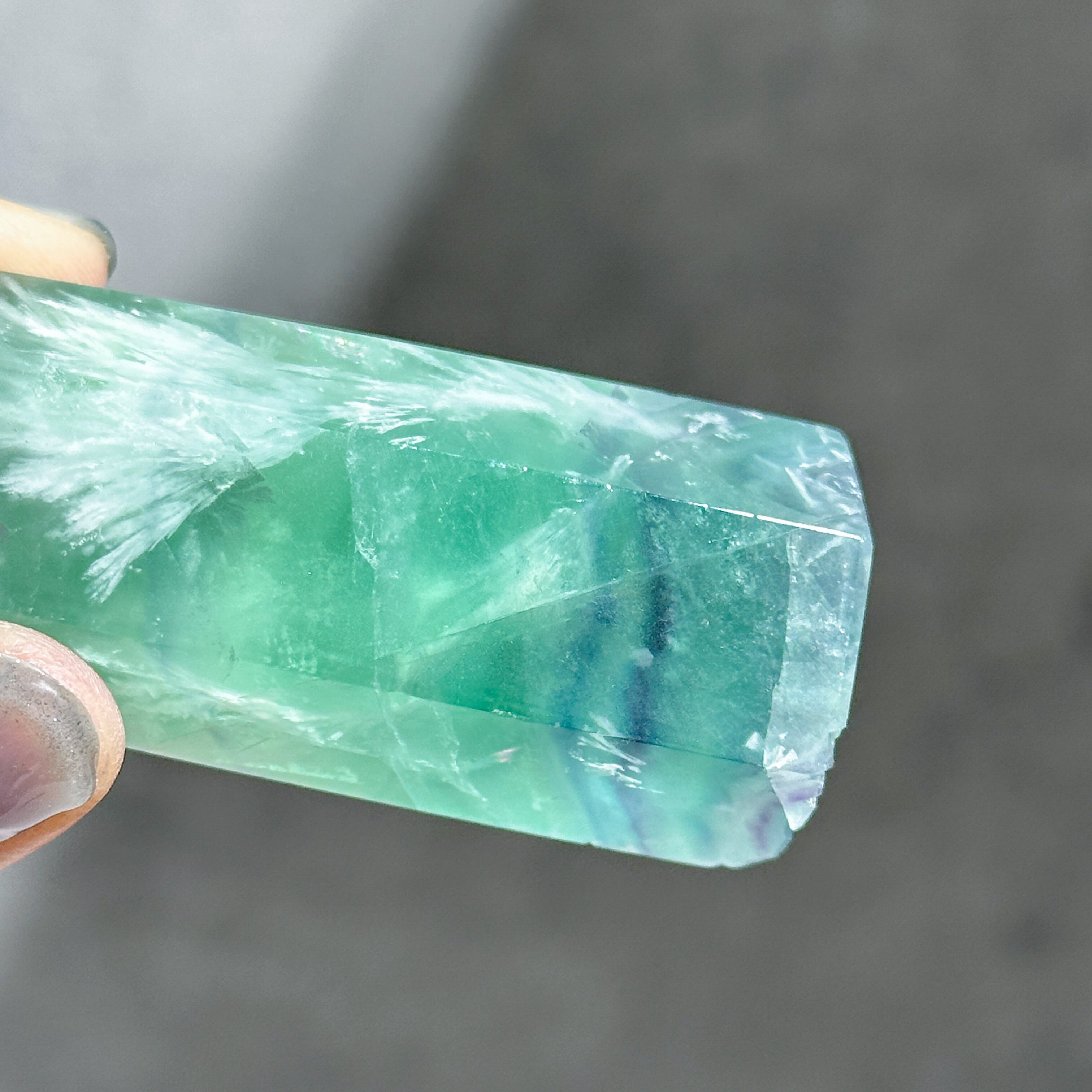 エンジェルフェザーフローライトタワー型62◇ Angel Feather Fluorite