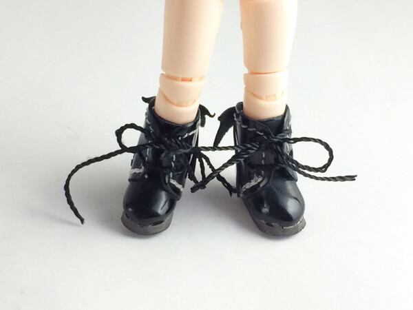 ドール靴 1/6 オビツ11 リボンブーツ SBB007BLK MW - 画像4