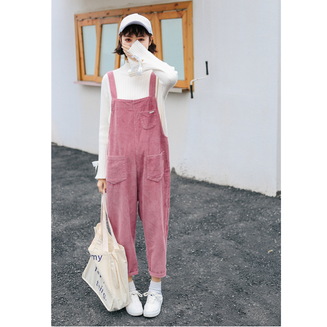 shuiro ピンク コーデュロイ サロペット 予約販売】サロペット レディース オーバーオール コーデュロイ