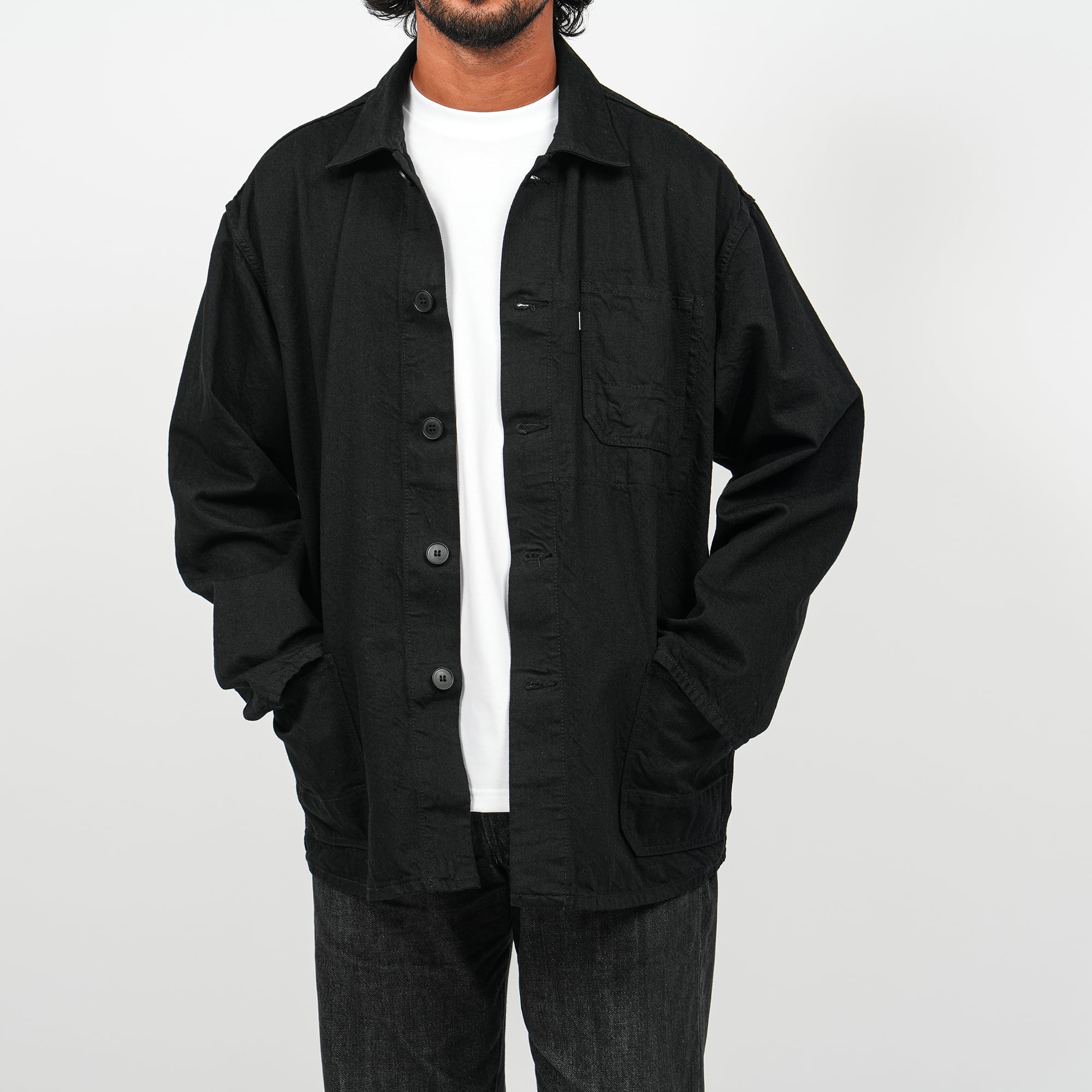 Euro Work Black Denim Jacket | OVY