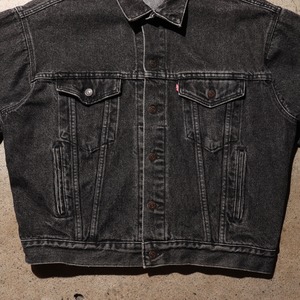 美品 L 先染め Levi's 70507 USA ブラックデニムジャケット 黒 リーバイス