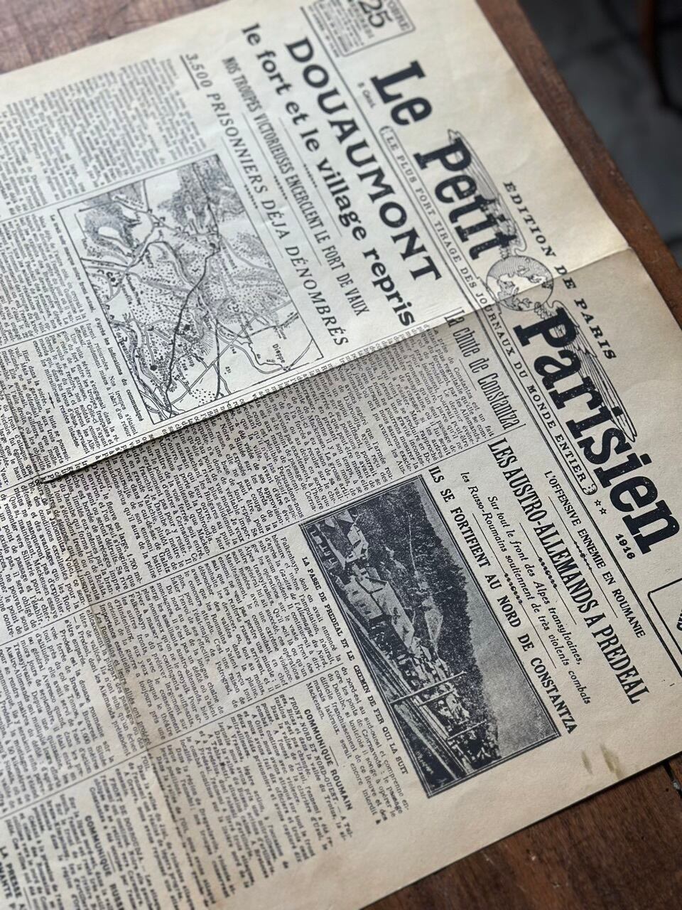 フランス新聞 Le Petit Parisien 記念復刻シート | Brocante de La