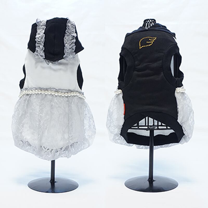 バルーンレースワンピース ブラック | Lovely Dogwear Angeravi