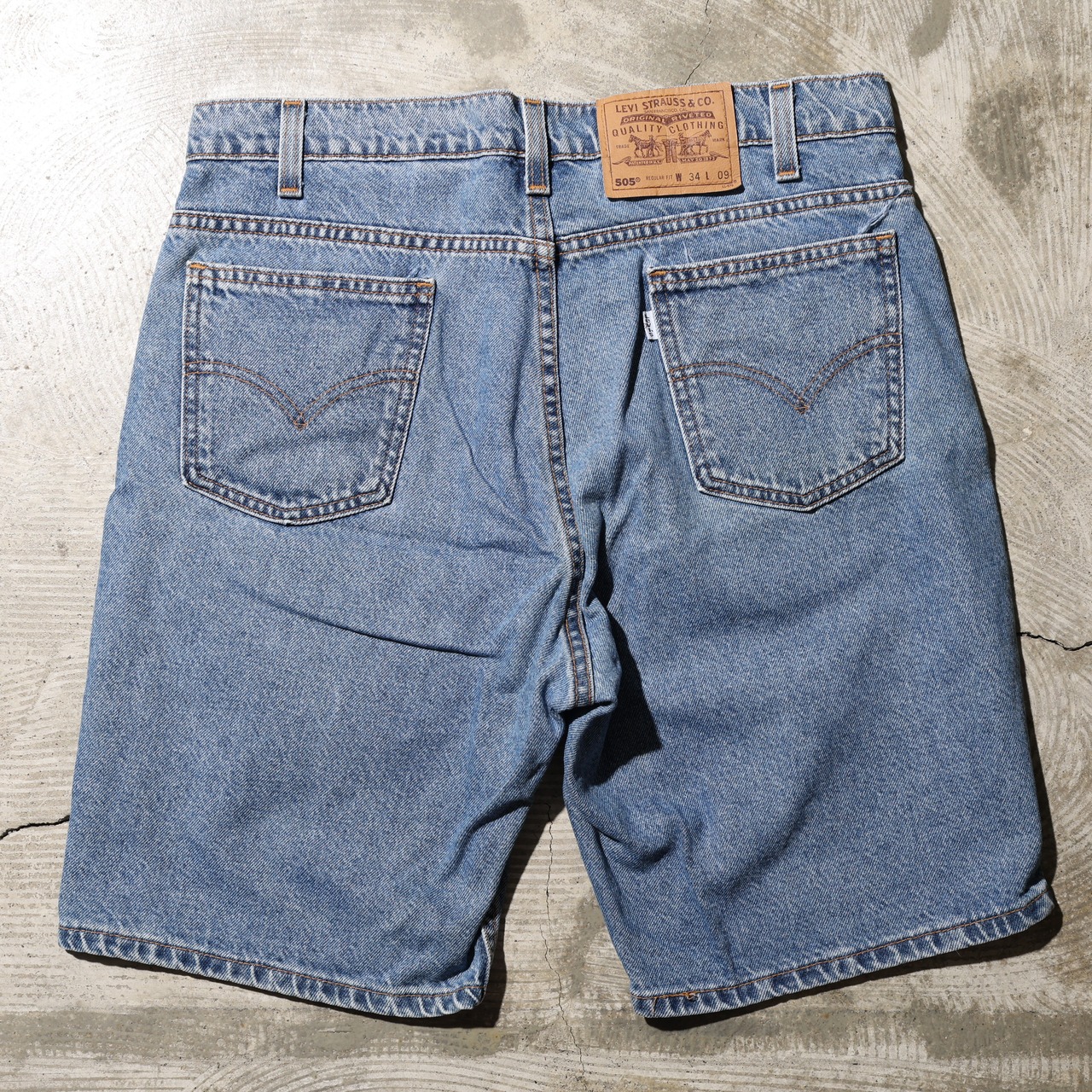 美品 34 505-1714 USA 98年 Levi’s ブルーデニムショーツ リーバイス ショートパンツ ハーフパンツ