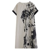 ストライプ プリント ドレス  30009