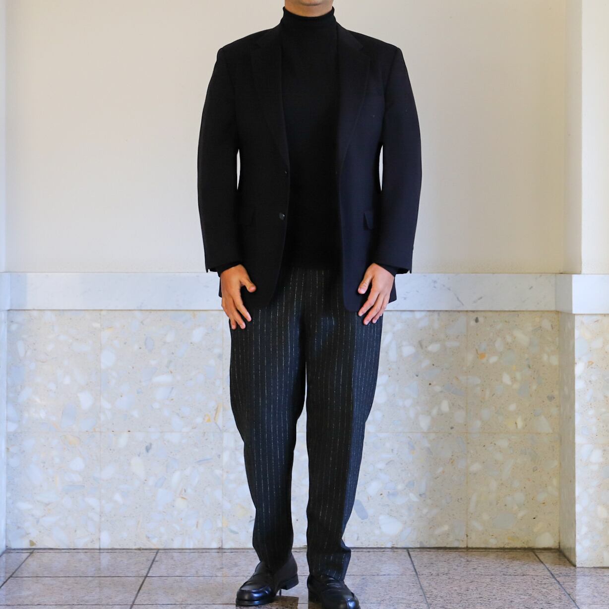 極美品】BROOKS BROTHERS Cashmere navy blazer about size41 mint