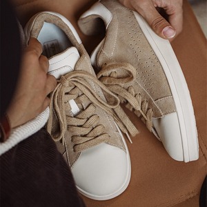 Beige Lace-Up Low Sneakers / ベージュ レースアップ ロー スニーカー