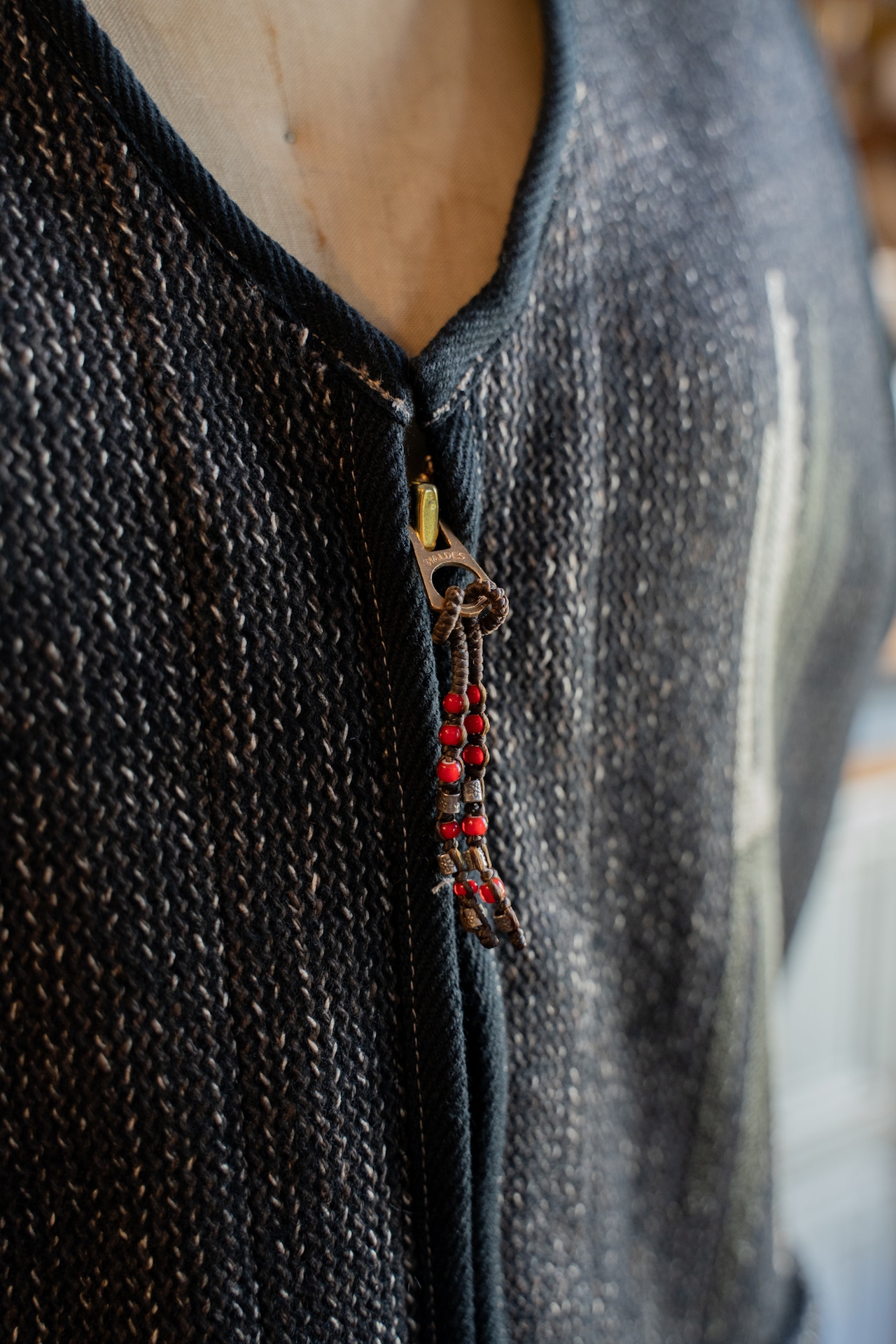 GYPSY&SONS SALT & PEPPER SANTA-FE VEST BLACK