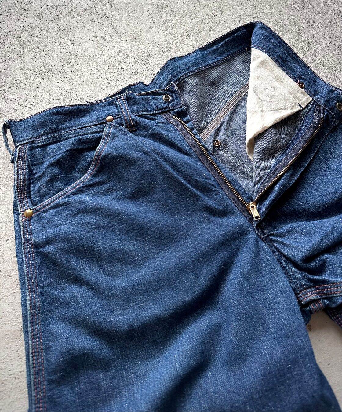 50s〜 “ BLUE BELL ” INDIGO DENIM PAINTER PANTS OLD VINTAGE ブルー 