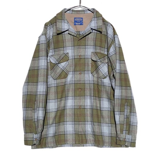 Pendleton [PENDLETON] Vintage Open Collar Wool Shirt [1990s-] Vintage Wool Shirt