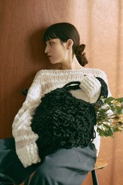 Thick Velvet Loop Monster Bag Hand Knit