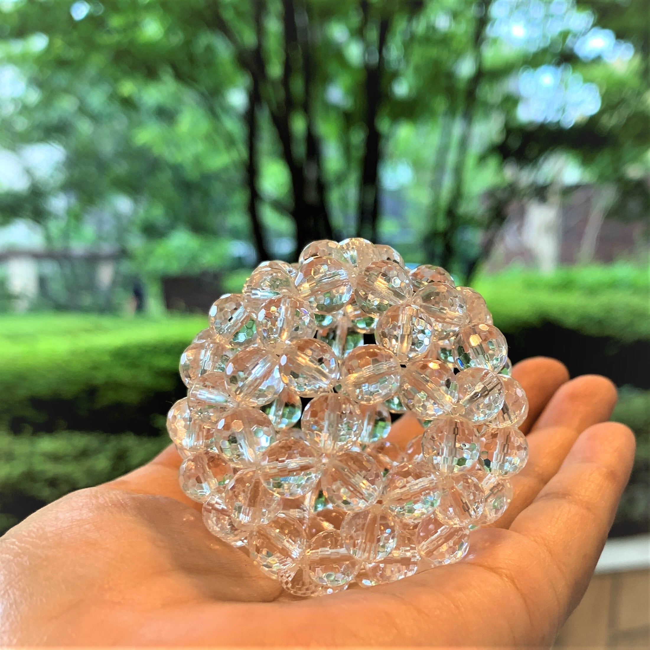 水晶ビーズ多面体【バッキーボール】直径6.5㎝ | earth venus