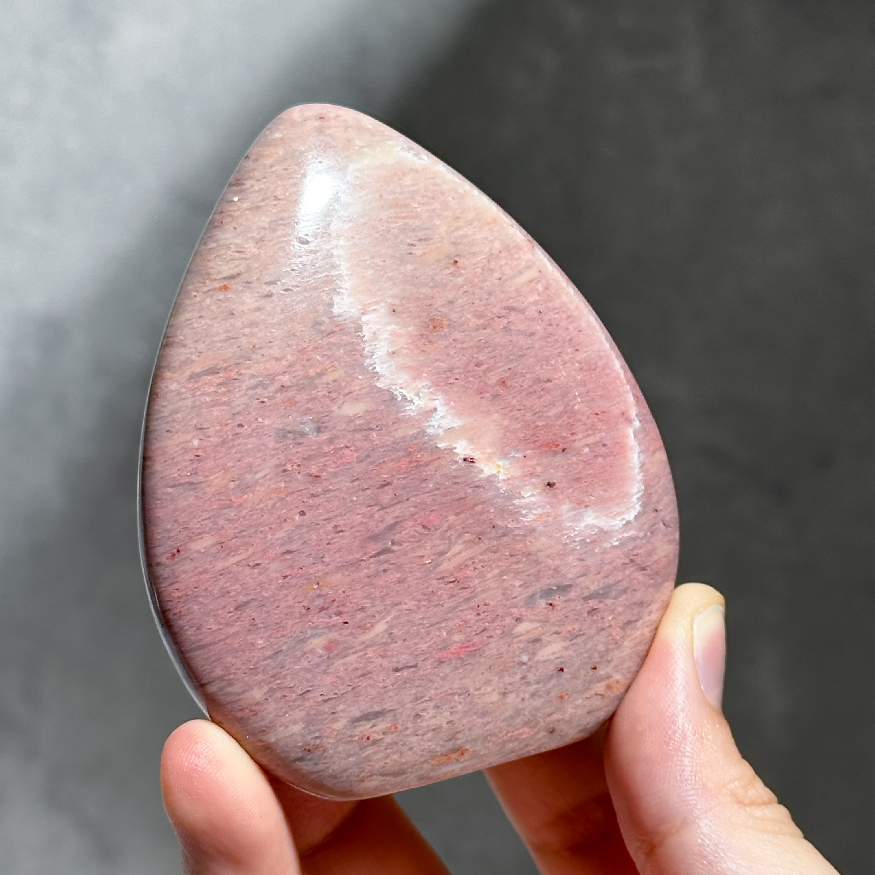 ピンクペトリファイドウッド しずく型42◇ Pink Petrified Wood