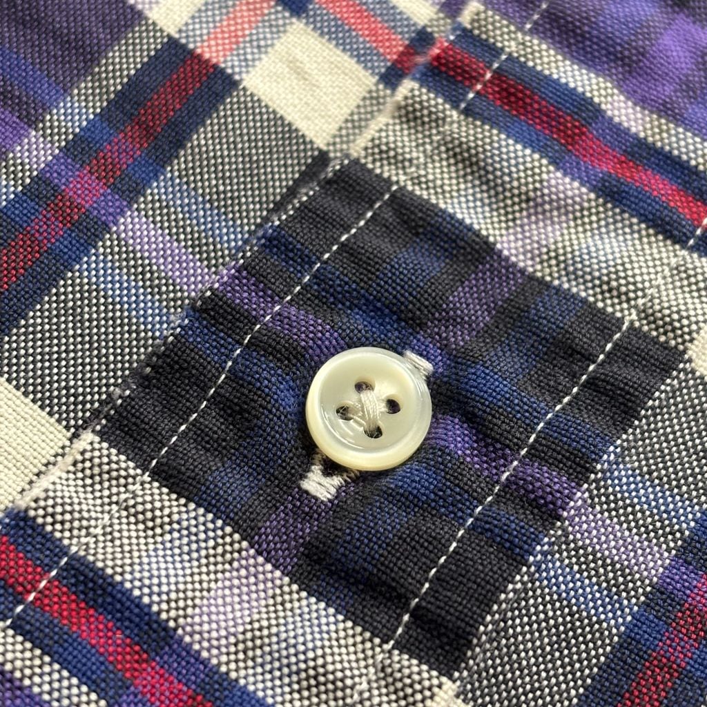 90s Polo Ralph Lauren BIG SHIRT 半袖 ボタンダウン チェックシャツ L