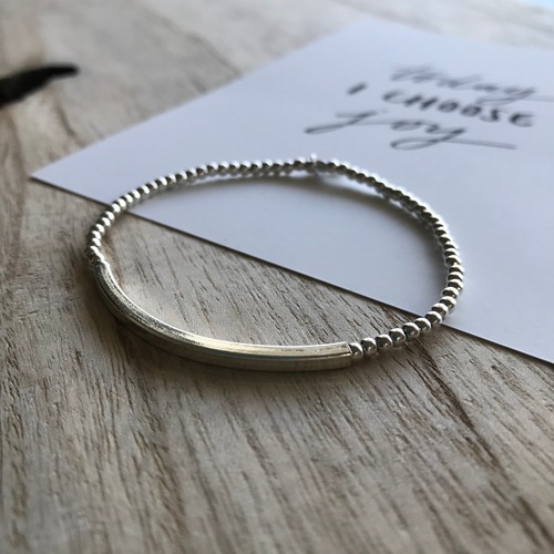 SMILE CUBE bracelet  / silver