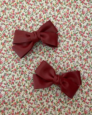 leather ribbon barrette