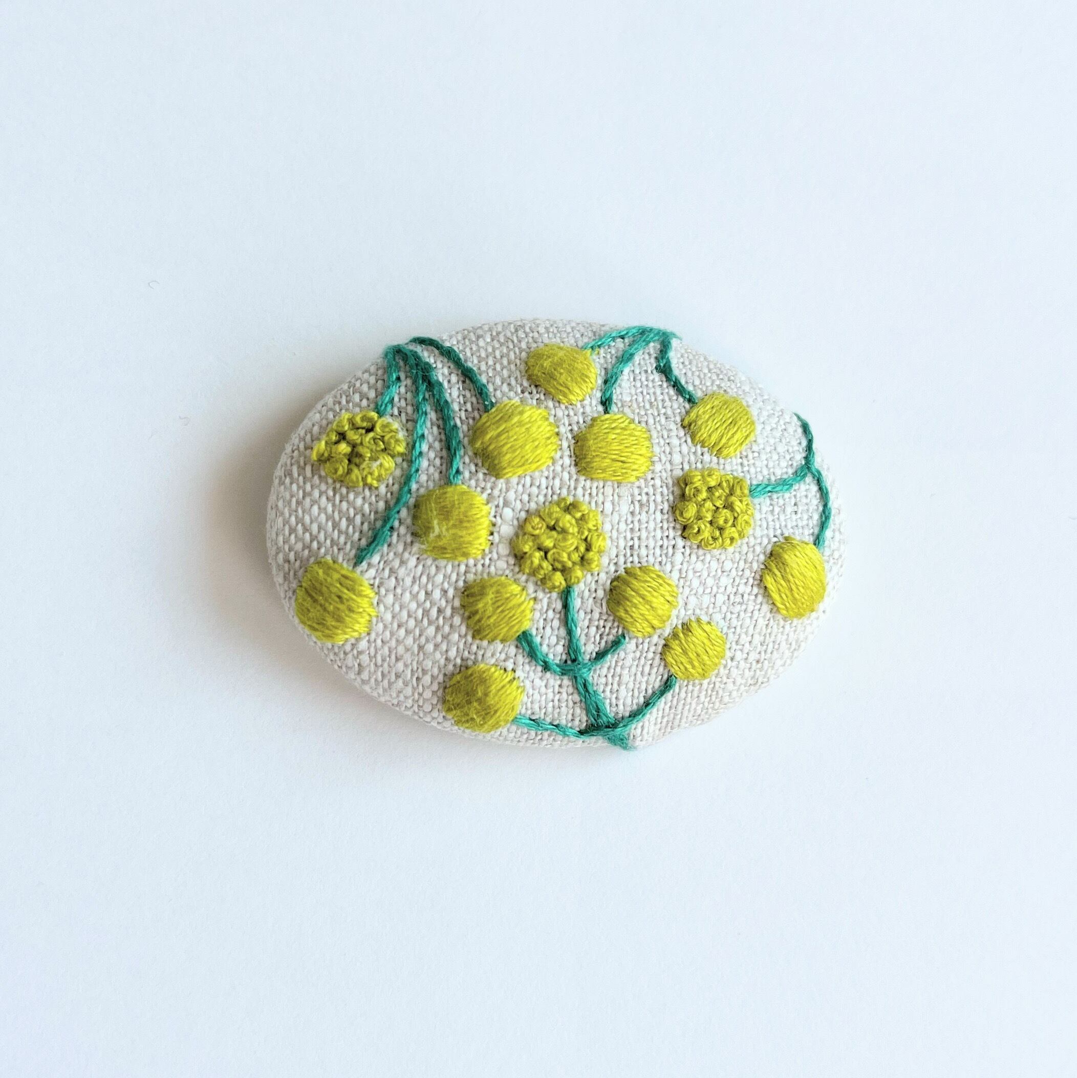 ミモザの刺繍ブローチ【botanical】#232 | j.couture