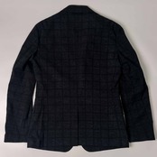 上下 Calvin Klein PLATINUM カルバンクライン チェック セットアップ スーツ (上) 36 (下) 32/ブラック×ネイビー メンズ