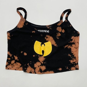 -NEW- "OFFICIAL" WU-TANG CLAN TIE DYE CROPPED TANK TOP -BLACK- [S,M]