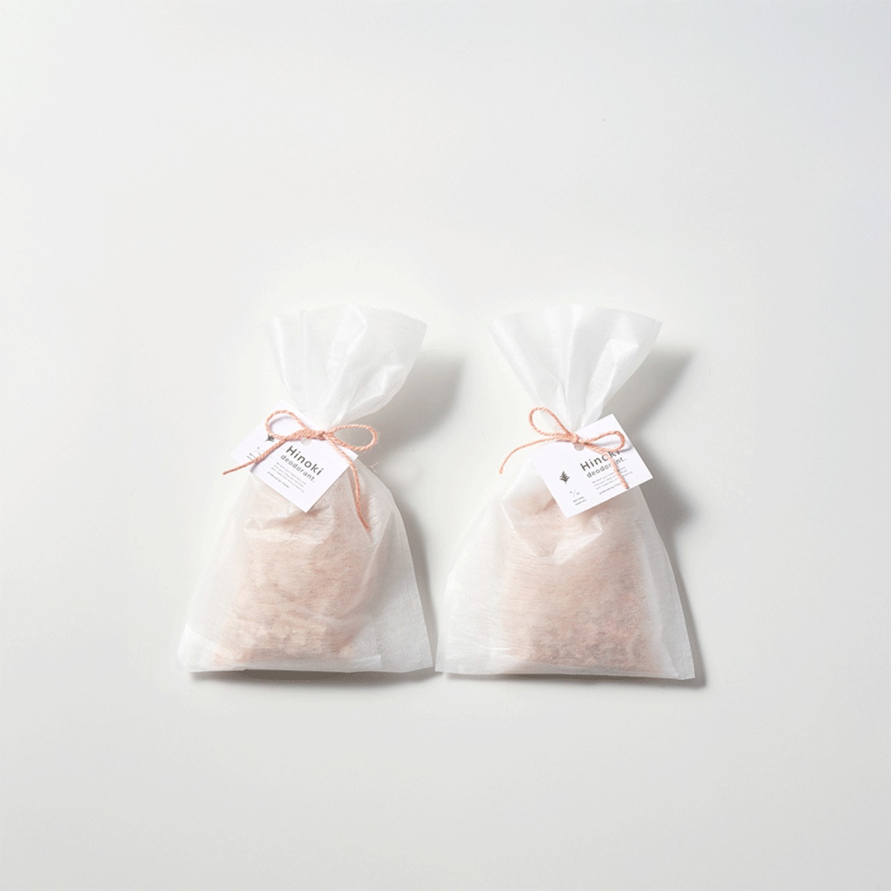 国産ひのきの消臭袋（1足分相当）｜選べるリボンカラー