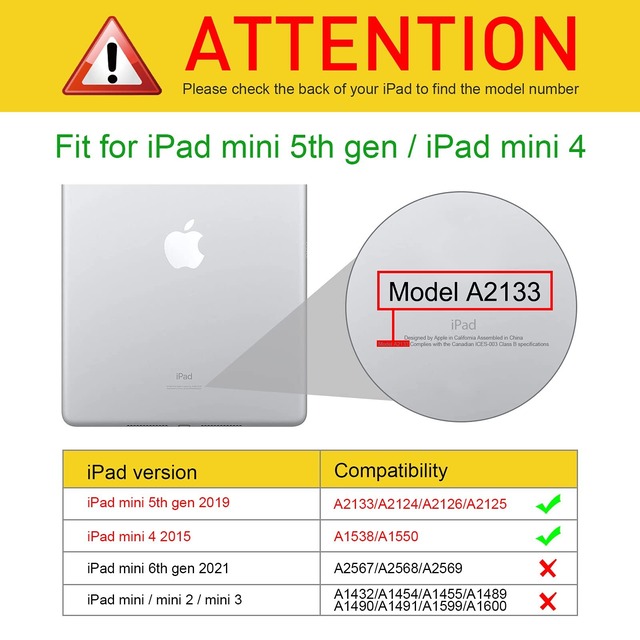 Fintie iPad Mini 5 2019 / iPad Mini 4 ケース 7.9インチ 第5世代 透明バックカバー Apple Pencil 収納可能 三つ折スタンド スリープ機能 軽量 薄型 傷つけ防止 PU合成レザー TPU (モデル番号A2133、A2124、A2126、A2125)(スカイブルー)