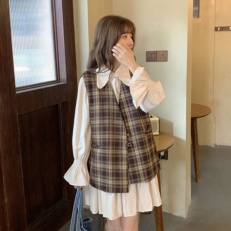 ルーズウェストカラー薄手スプリング 春物 スカート 萌量不足73858394172