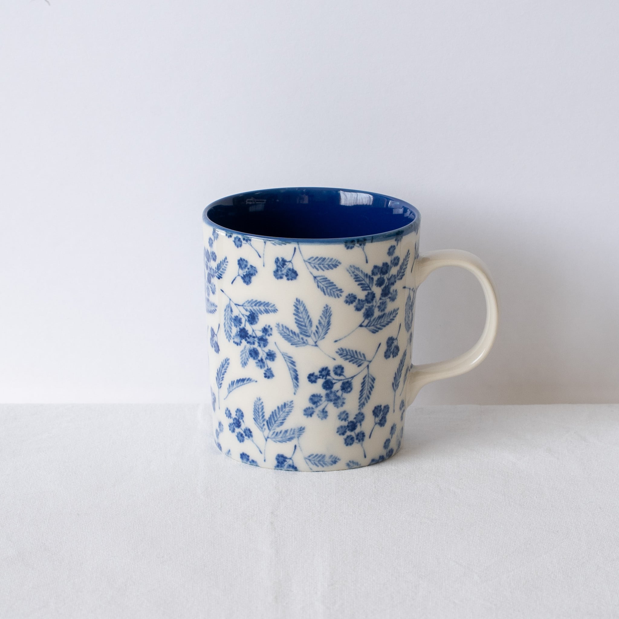 【オリジナル】ミモザ 軽量マグ 青