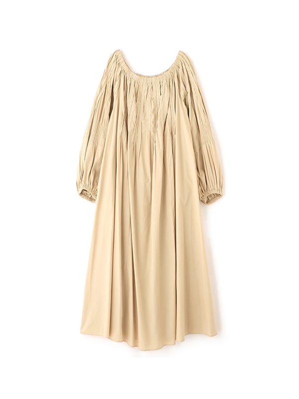 ETRE TOKYO 26SS ハンドステッチボリュームワンピース ベージュ ETRE TOKYO ハンドステッチボリュームワンピース 3色展開 | FLICKA ASHIYA