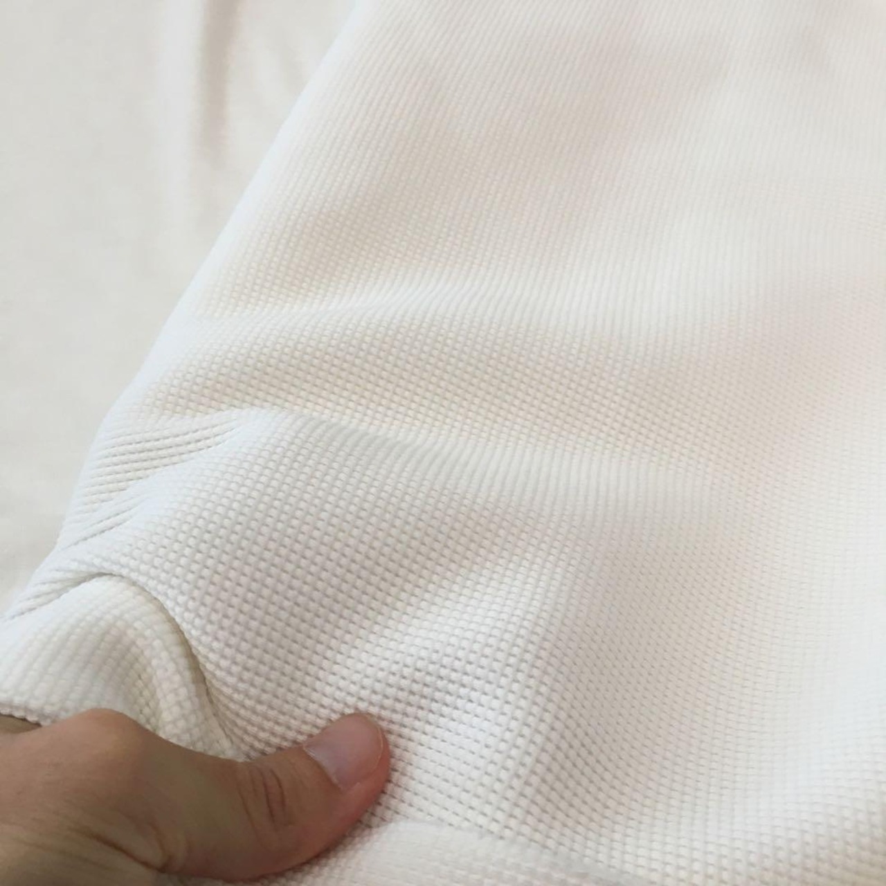 綿100%ハードワッフル生地-2ｍ-curl tricot　2FX/5672●