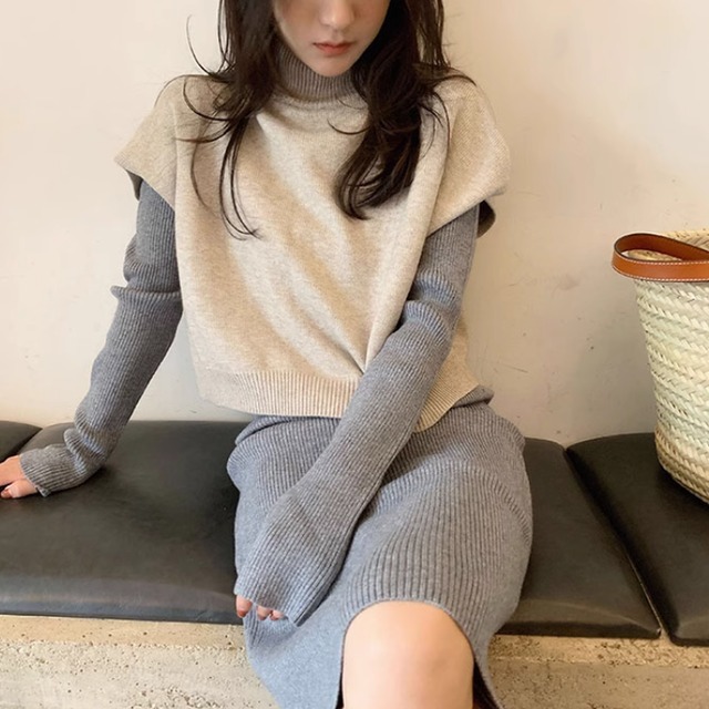 ニット トップス ワンピース セットアップ 23415