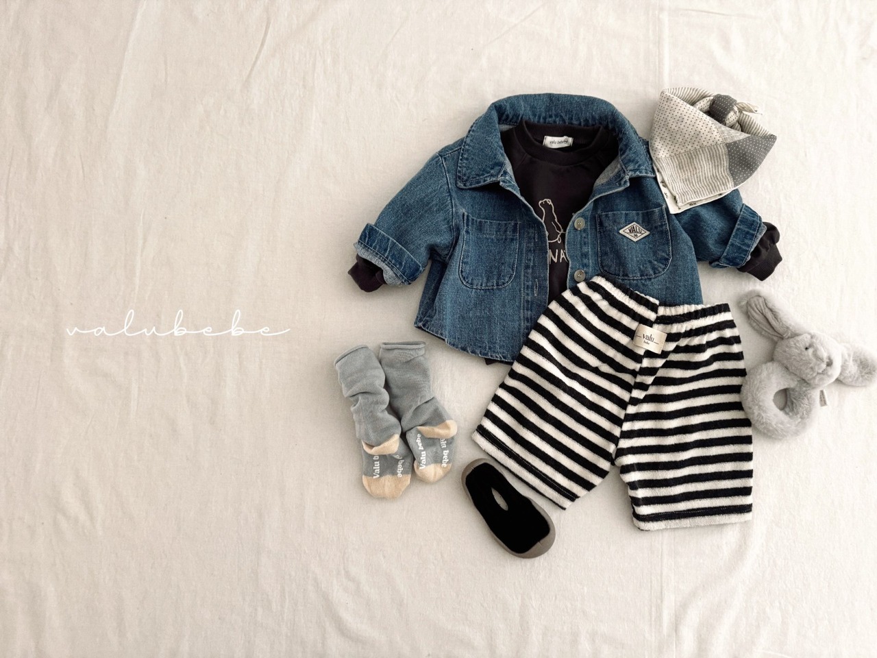 【valu bebe】ワッペンポイントシャツジャケット ミディアムブルー 70〜110cm - 9