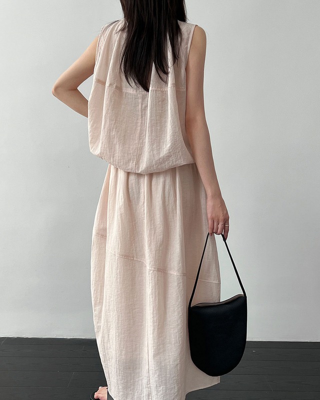 Cocoon Crinkle Sleeveless Setup