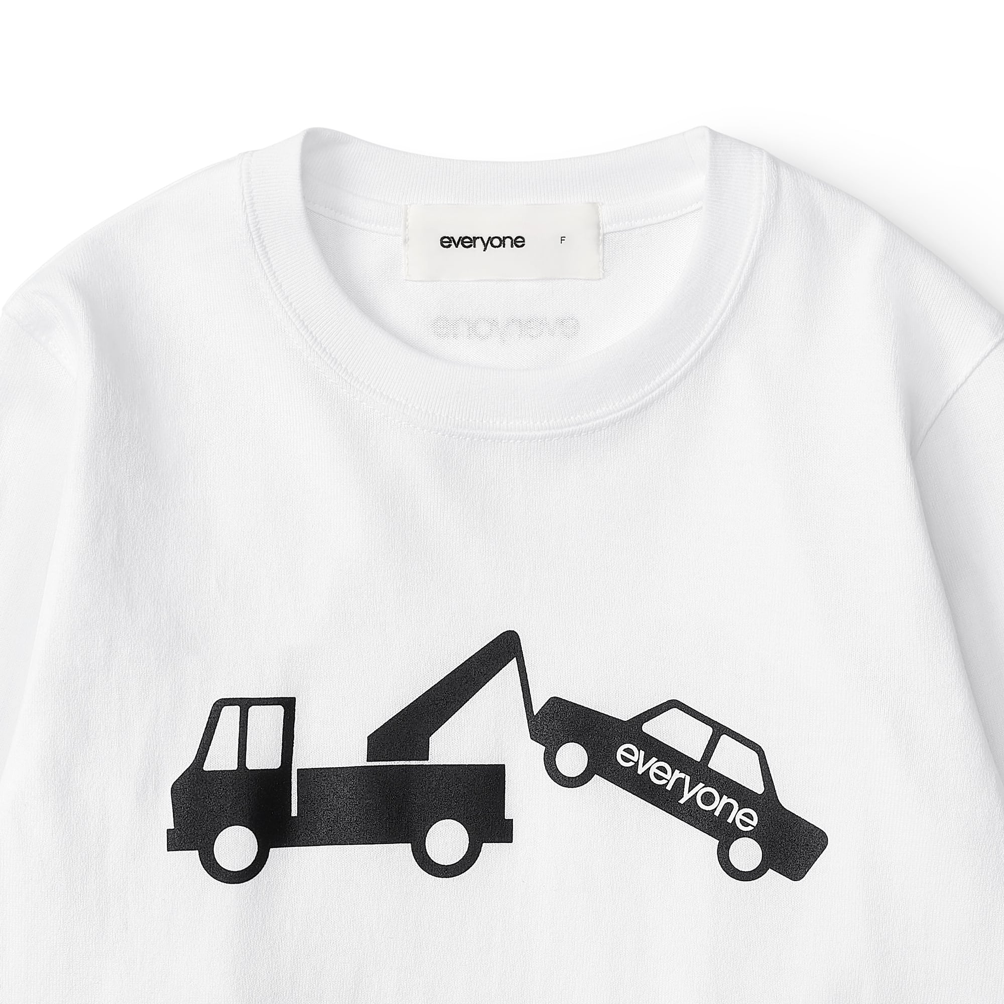 everyone wrecker long sleeve tee shirt (WHITE) | everyone