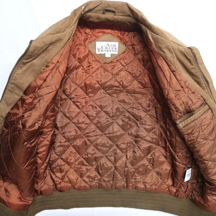 ASH CREEK TRADING デニムジャケット　ブルゾン　レザー　古着 古着 Ash Creek Trading 本革 A-2タイプ レザー ジャケット ブルゾン