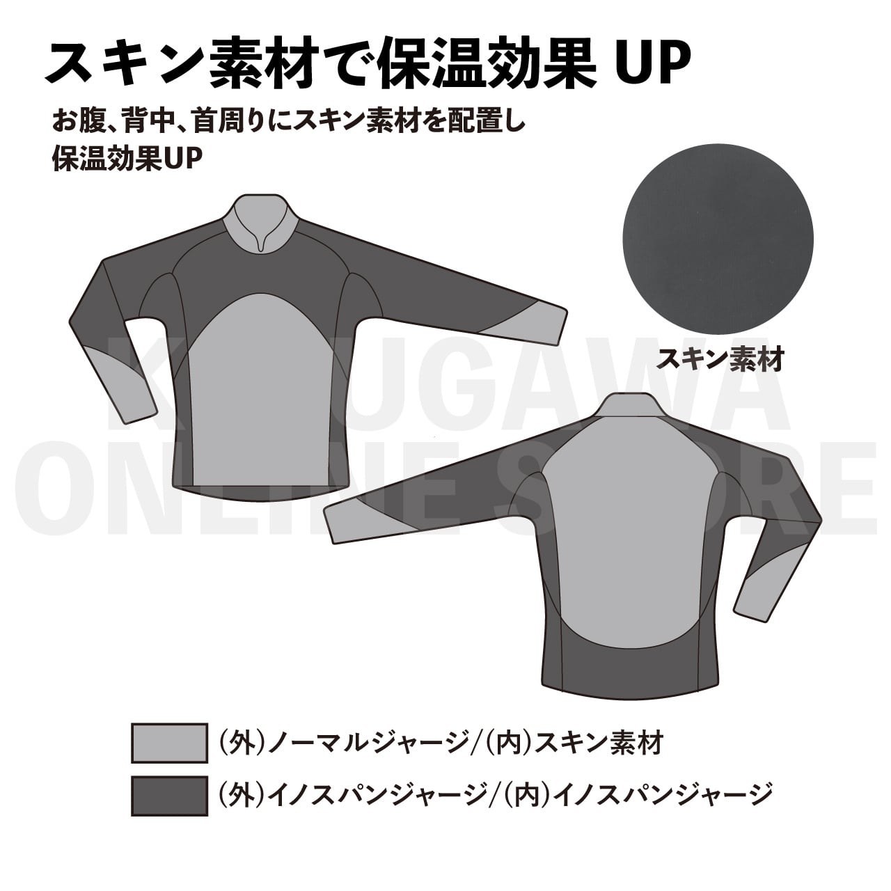 B.E. 1mm SKINロングスリーブ GULL ガル インナー