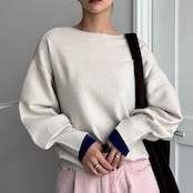 やわもち2wayバイカラーカフknit/エクリュ