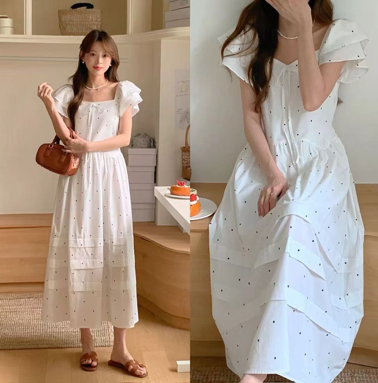 【dress】ドット柄ワンピース M32490