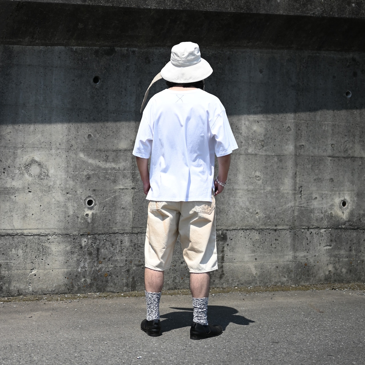 Leh(レー)Embroidery Check Shirts、ANACHRONORM(アナクロノーム) FRONT YORK DENIM SHORTS、春夏ストーリートstyle