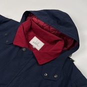 dunhill ダンヒル ツートン フード付き 中綿 ジャケット コート サイズ M /ネイビー×ボルドー系/メンズ