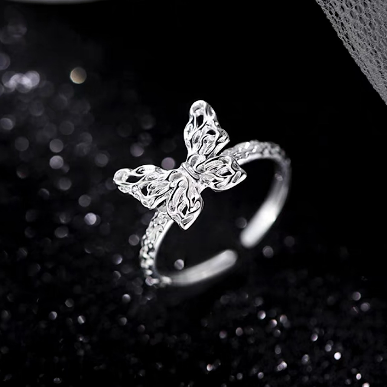 指輪 おしゃれ シルバー 蝶々 リング