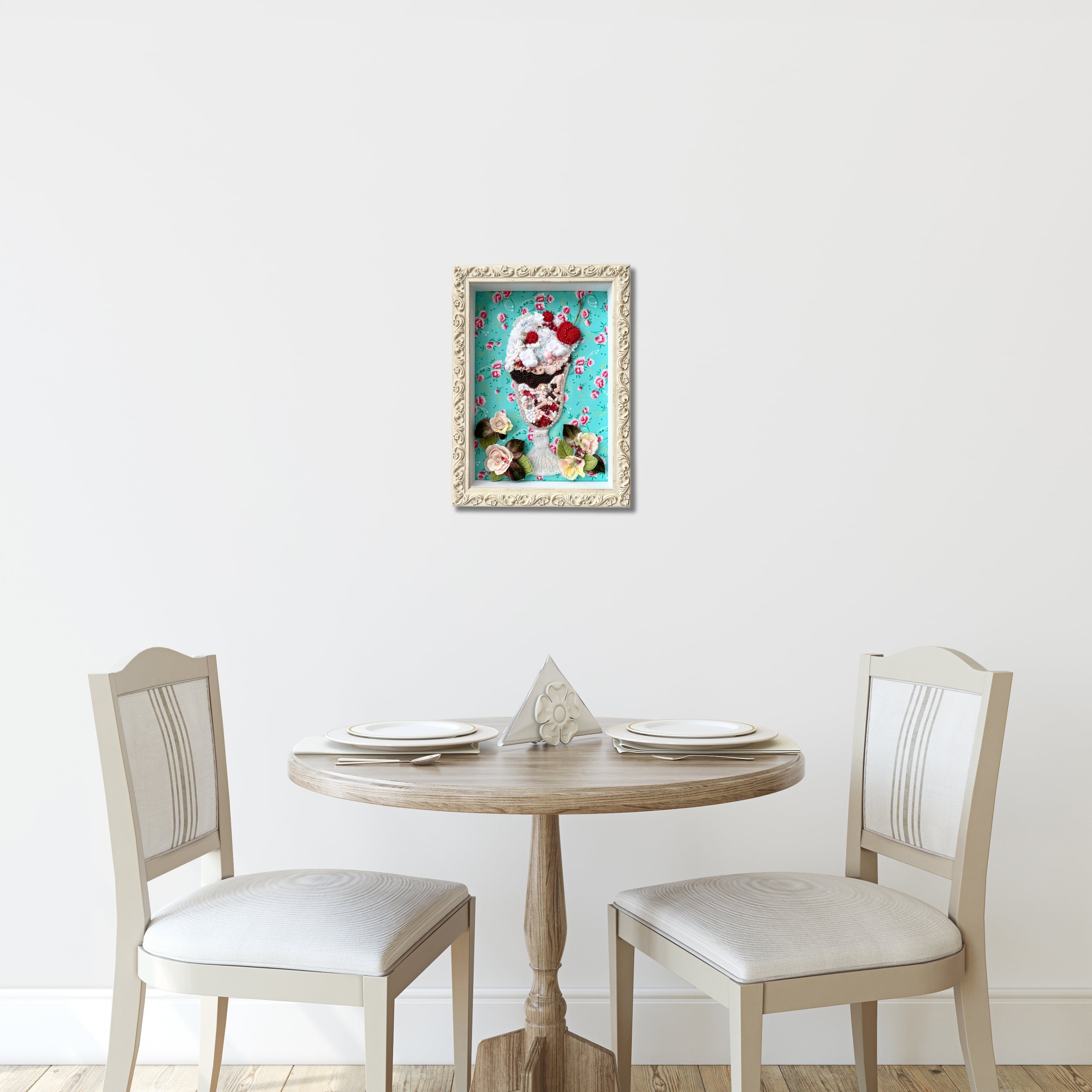 ビーズ刺繍アート（額装） Framed Bead Embroidery Art ｜ 