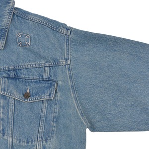 【VETEMENTS】BIKER CROSSES ZIP DENIM JACKET
